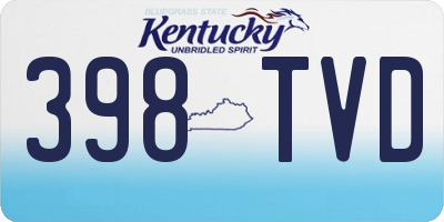 KY license plate 398TVD