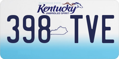 KY license plate 398TVE