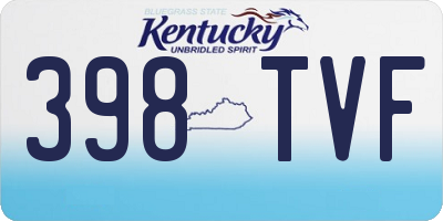 KY license plate 398TVF