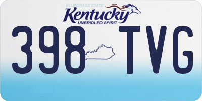 KY license plate 398TVG