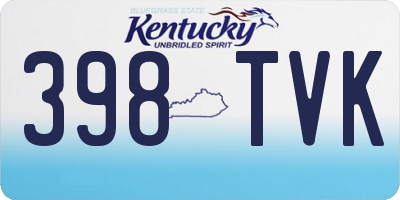 KY license plate 398TVK