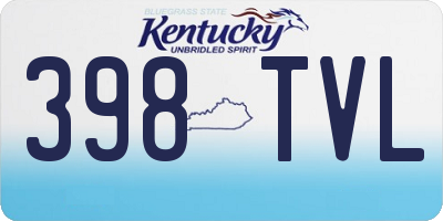 KY license plate 398TVL