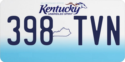 KY license plate 398TVN