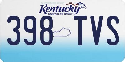 KY license plate 398TVS