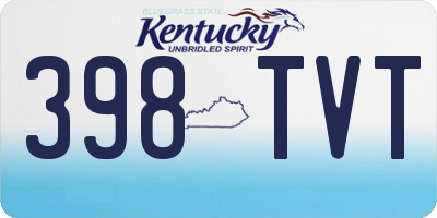 KY license plate 398TVT