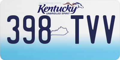 KY license plate 398TVV
