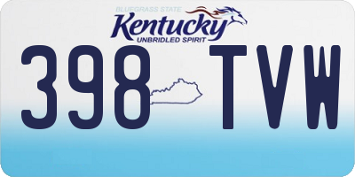 KY license plate 398TVW