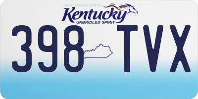 KY license plate 398TVX