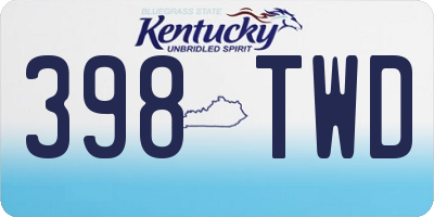 KY license plate 398TWD
