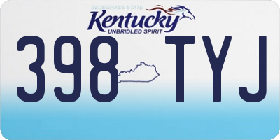 KY license plate 398TYJ
