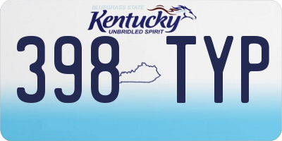 KY license plate 398TYP