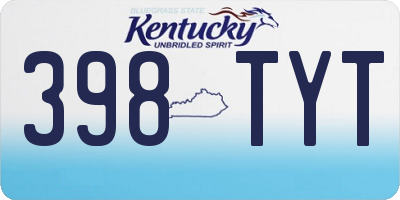 KY license plate 398TYT