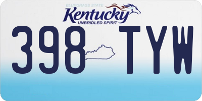 KY license plate 398TYW