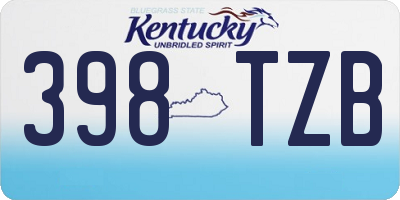 KY license plate 398TZB