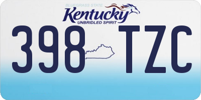 KY license plate 398TZC