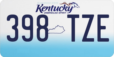 KY license plate 398TZE