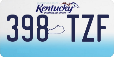 KY license plate 398TZF