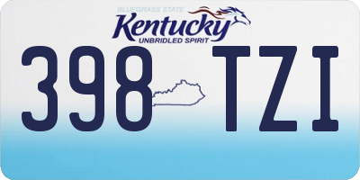 KY license plate 398TZI