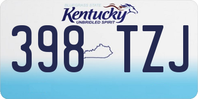 KY license plate 398TZJ