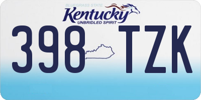 KY license plate 398TZK