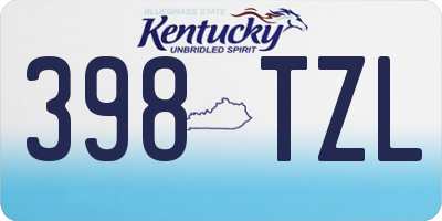 KY license plate 398TZL