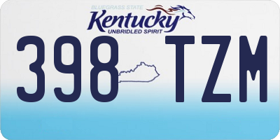 KY license plate 398TZM