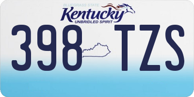 KY license plate 398TZS