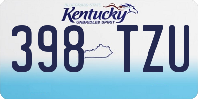 KY license plate 398TZU