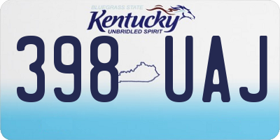 KY license plate 398UAJ