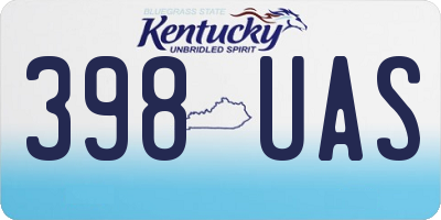 KY license plate 398UAS