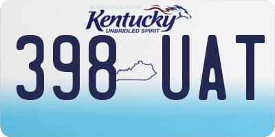 KY license plate 398UAT