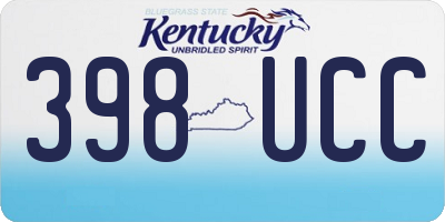 KY license plate 398UCC