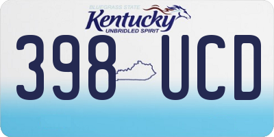 KY license plate 398UCD