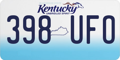 KY license plate 398UFO