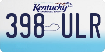 KY license plate 398ULR