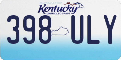 KY license plate 398ULY