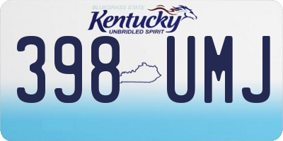 KY license plate 398UMJ