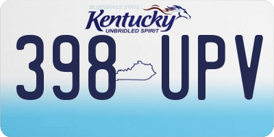 KY license plate 398UPV
