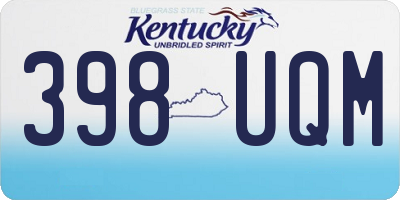KY license plate 398UQM