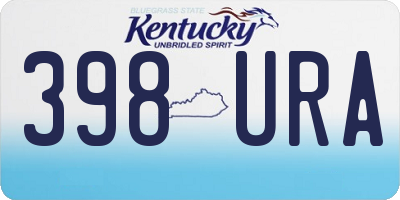 KY license plate 398URA