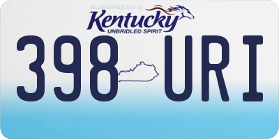 KY license plate 398URI