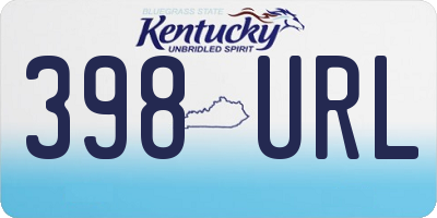 KY license plate 398URL
