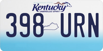 KY license plate 398URN