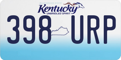KY license plate 398URP