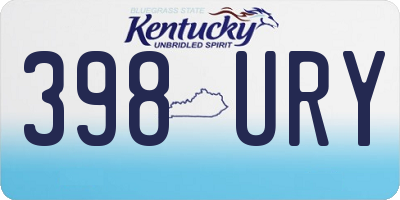 KY license plate 398URY