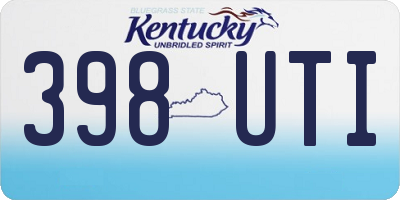 KY license plate 398UTI
