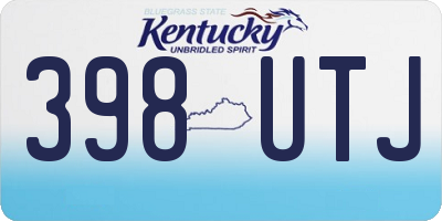 KY license plate 398UTJ