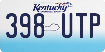 KY license plate 398UTP