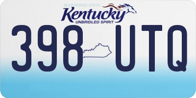 KY license plate 398UTQ