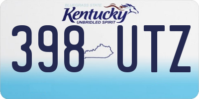 KY license plate 398UTZ